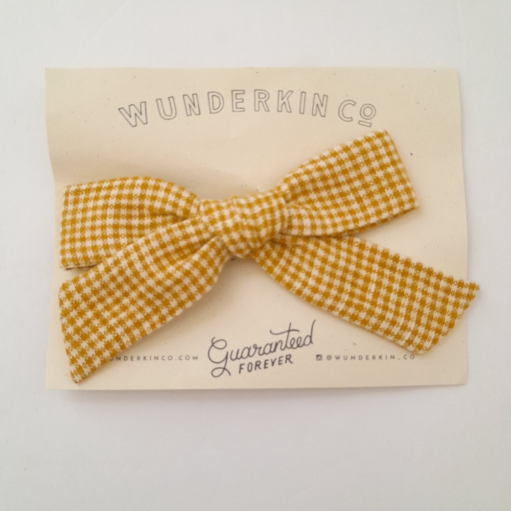 Limited edition check School girl bow